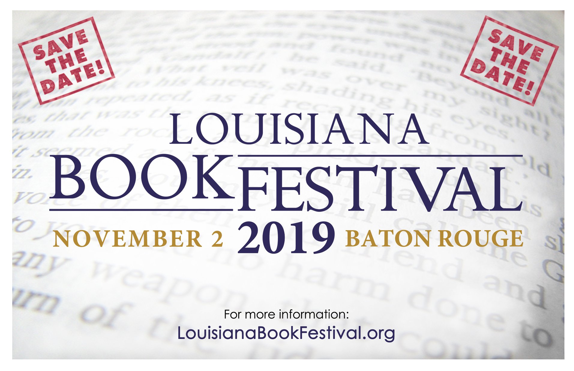 Louisiana Book Festival – November 2019!