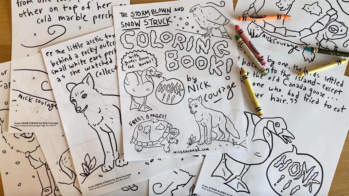 Free Storm Blown and Snow Struck Coloring Book!