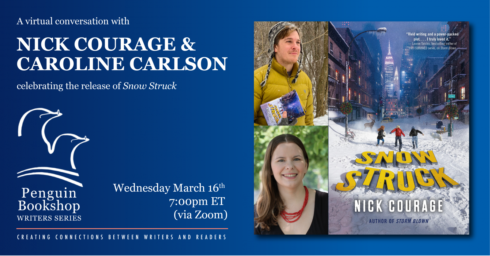 Penguin Bookshop Writers Series: An Evening with Nick Courage & Caroline Carlson!